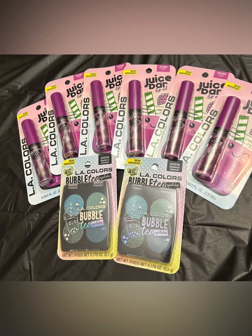 L.A. COLORS Juice Bar Lip Oil & Bubble Tea Eyeshadow Set - NWT